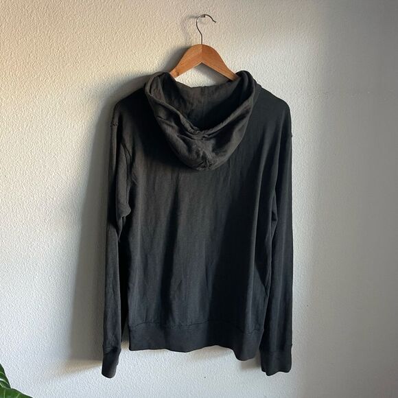 J. Crew Factory Ringspun Jersey Cotton Zip Up Hoodie in Charcoal Grey - Picture 2 of 6